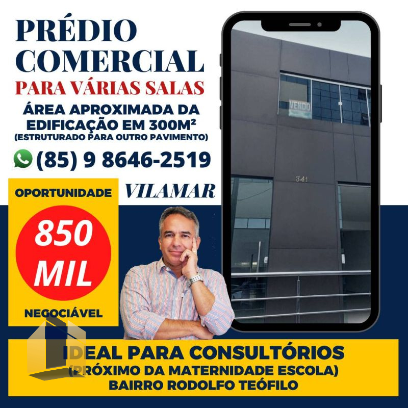 Ponto Comercial, 300m² em Fortaleza, Rodolfo Teófilo - Arretado Imóveis Publicidade